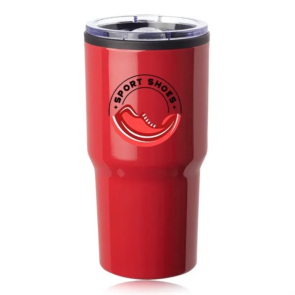 16 oz. stainless steel travel mug with clear plastic slider lid.... from ASI 39552 BEL Promo