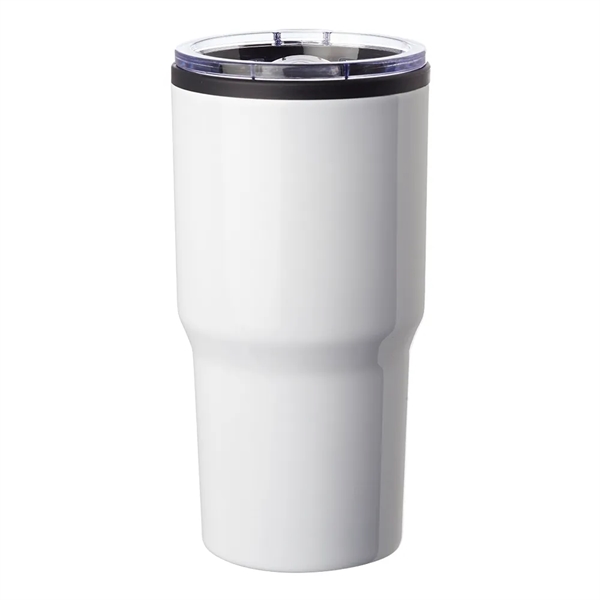 16 oz. stainless steel travel mug with clear plastic slider lid.... from ASI 39552 BEL Promo