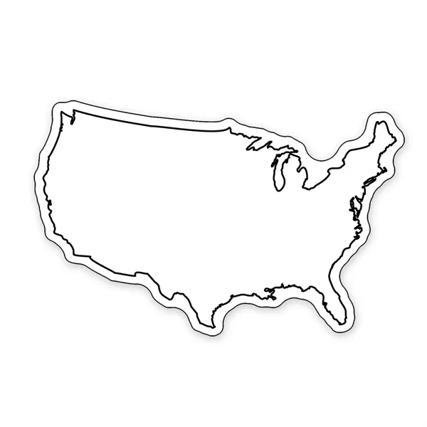 2.8"H x 4.4"W USA map shaped magnet with your choice of... from ASI 54040 Fey Promo / Magna-Tel by Fey