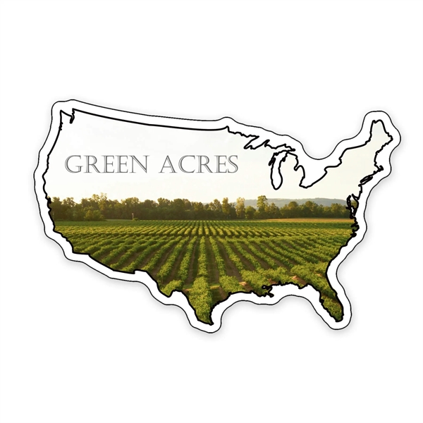 2.8"H x 4.4"W USA map shaped magnet with your choice of... from ASI 54040 Fey Promo / Magna-Tel by Fey