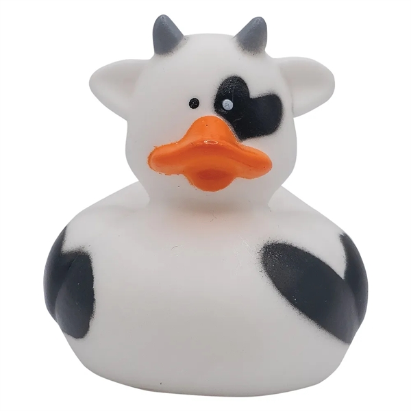 2" x 2.25" mini cow shaped rubber duck.... from ASI 34415 Alpi International LTD