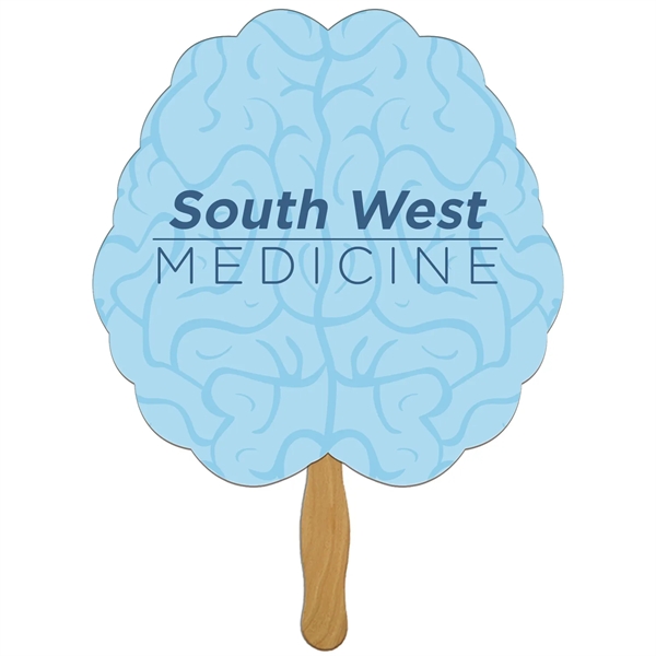 Brain shaped hand fan made of 22 pt. paper board with... from ASI 67620 Lion Circle Corp / Lion/Circle