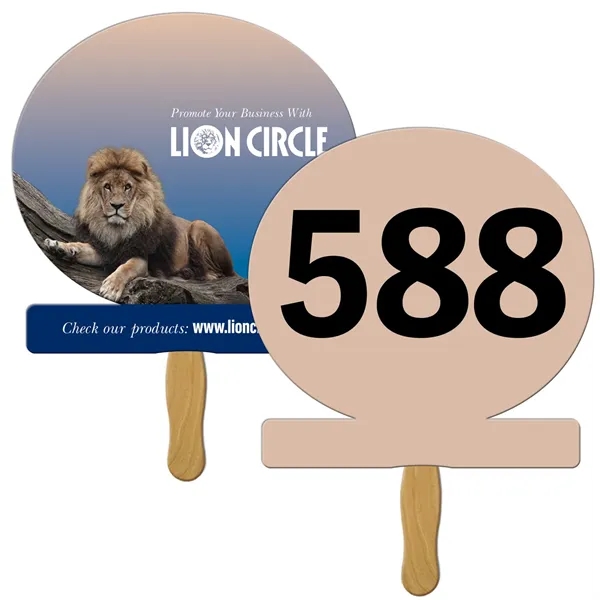 Snow Globe Auction Sandwiched Hand Fan Full Color... from ASI 67620 Lion Circle Corp / Lion/Circle