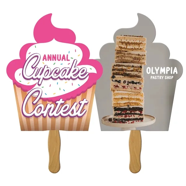 Cupcake Sandwiched Hand Fan Full Color... from ASI 67620 Lion Circle Corp / Lion/Circle