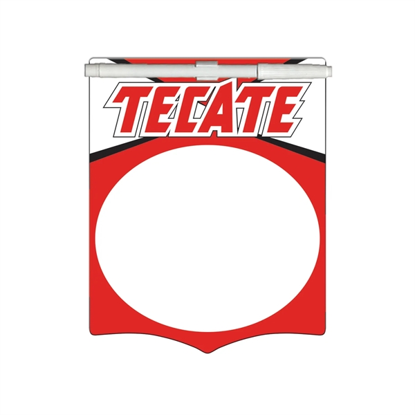 Banner shaped memo board with dry erase marker and two magnets.... from ASI 67620 Lion Circle Corp / Lion/Circle