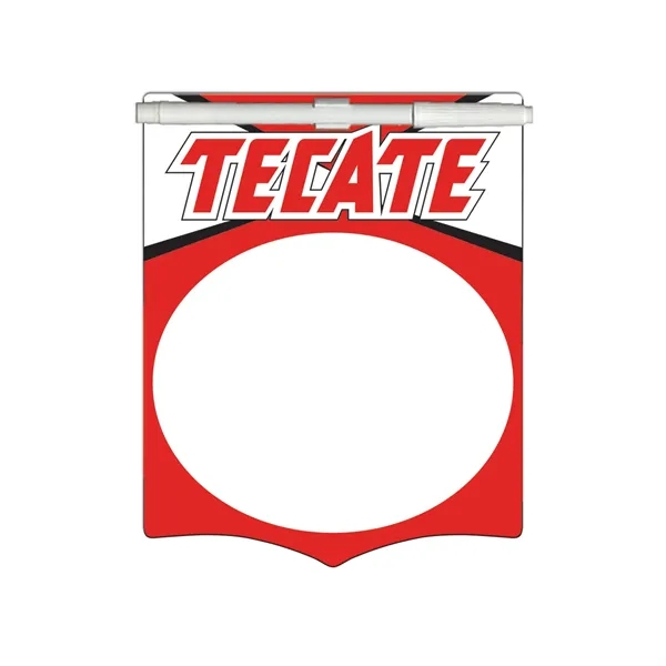 Banner shaped memo board with dry erase marker and two magnets.... from ASI 67620 Lion Circle Corp / Lion/Circle