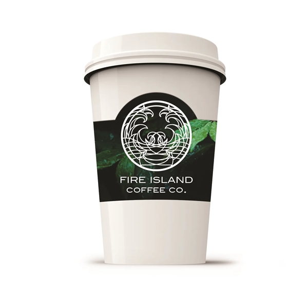 Cup Sleeve with Circle made of paper board and 100% recycled... from ASI 67620 Lion Circle Corp / Lion/Circle