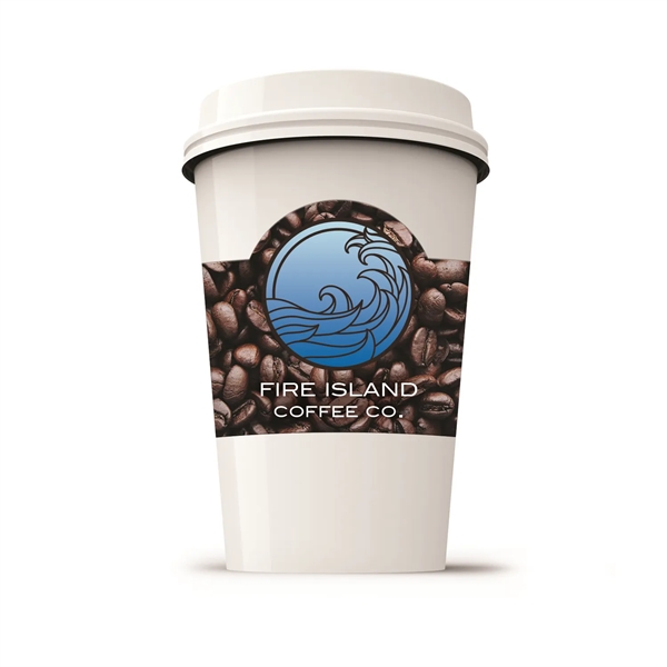 Cup Sleeve with Circle made of paper board and 100% recycled... from ASI 67620 Lion Circle Corp / Lion/Circle