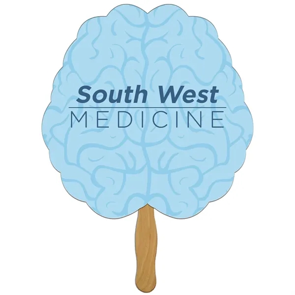 Full color 20 pt. film laminated brain shaped paper board fan.... from ASI 67620 Lion Circle Corp / Lion/Circle