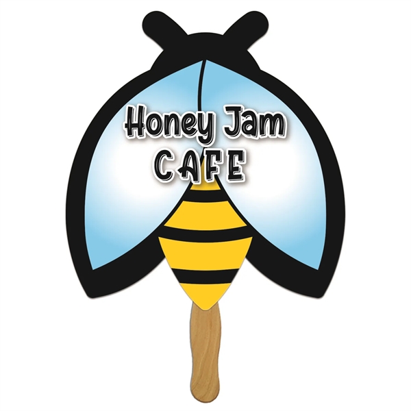 Full color 20 pt. film laminated bee paper board fan.... from ASI 67620 Lion Circle Corp / Lion/Circle