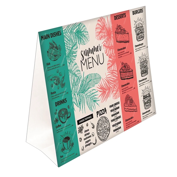 Rectangle table tent decoration made from heavy 20 pt. high density... from ASI 67620 Lion Circle Corp / Lion/Circle