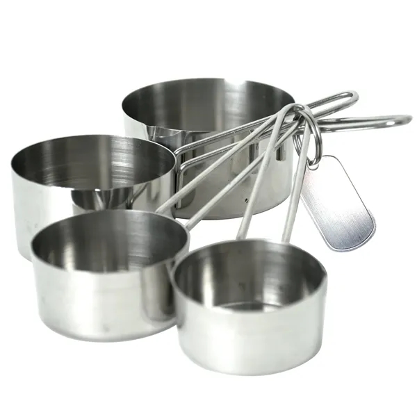 Set of four attached cups made of stainless steel with 1/4... from ASI 38120 Ball Pro / Diversified Quality Kitchenware