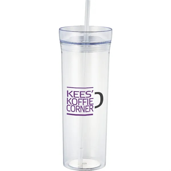 22 oz. single-wall tumbler with push on lid and straw.... from ASI 66887 PCNA / Bullet