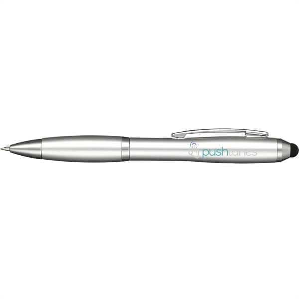 Twist action ballpoint pen with grip, rubber stylus and black ink.... from ASI 66887 PCNA / Bullet