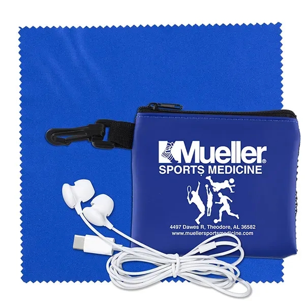 TechMesh 5" x 4 1/4" polyester and vinyl zippered pouch with... from ASI 62660 Innovation Line