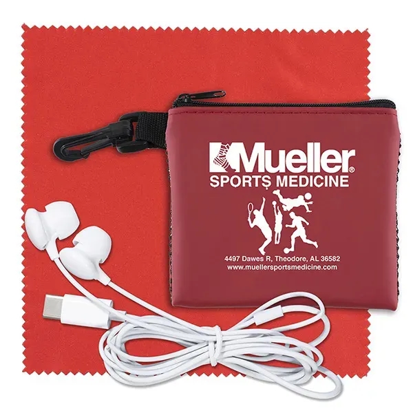 TechMesh 5" x 4 1/4" polyester and vinyl zippered pouch with... from ASI 62660 Innovation Line