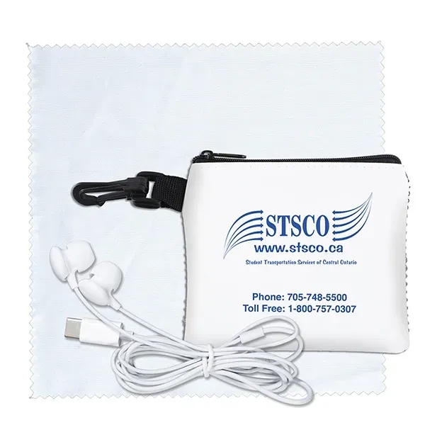 TechMesh 5" x 4 1/4" polyester and vinyl zippered pouch with... from ASI 62660 Innovation Line