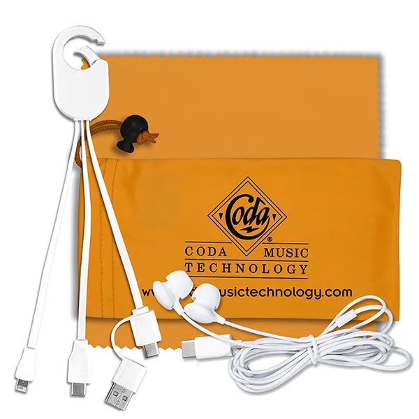 Tech kit with a zippered pouch, microfiber cleaning cloth and 5-in-1... from ASI 62660 Innovation Line