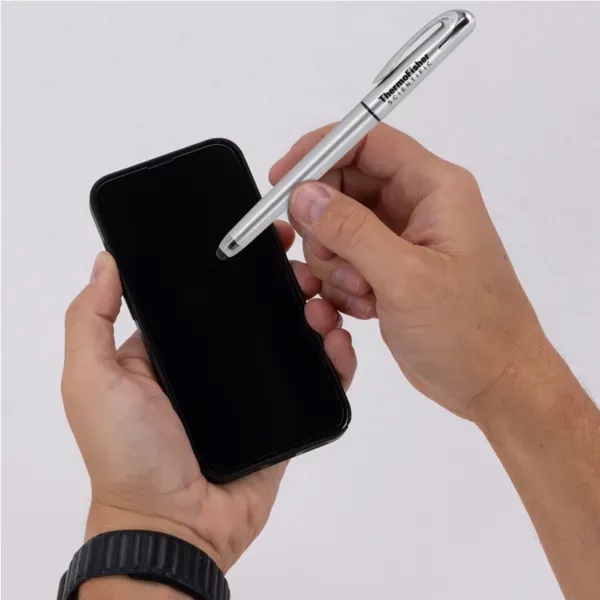 Recycled plastic pen with silicone stylus tip.... from ASI 88060 Snugz/USA Inc / SnugZ USA®