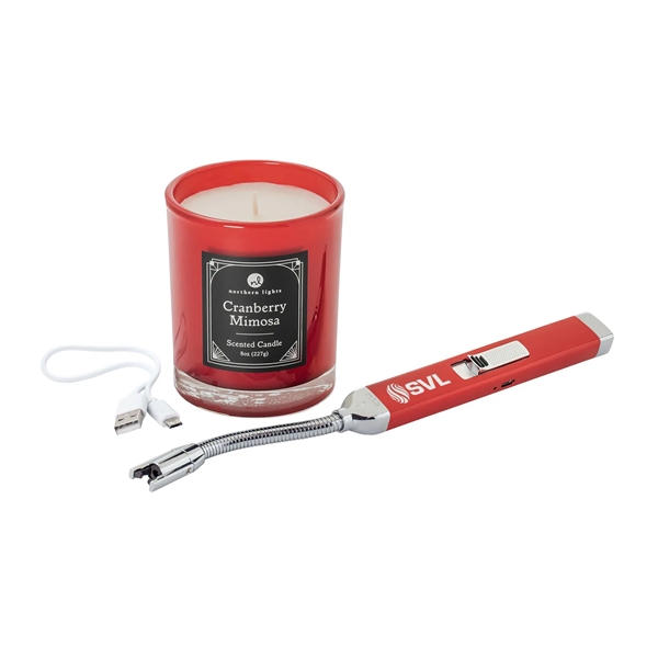 Gift set comes with a Candy Apple Zippo Rechargeable Candle Lighter,... from ASI 46170 Compass Industries Inc