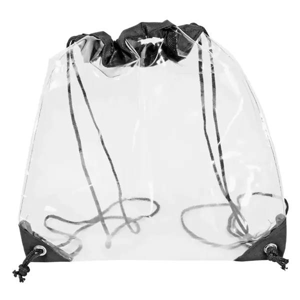 Rialto Clear Drawstring Bag: Stadium compliant, durable PVC, customizable design. Hassle-free... from ASI 67557 LimeLight Ent / Limelight USA