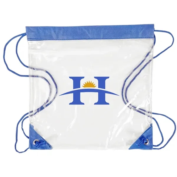 Rialto Clear Drawstring Bag: Stadium compliant, durable PVC, customizable design. Hassle-free... from ASI 67557 LimeLight Ent / Limelight USA