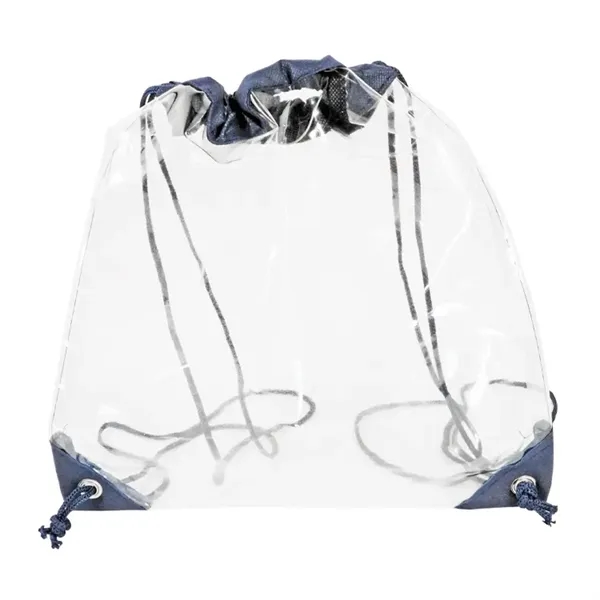 Rialto Clear Drawstring Bag: Stadium compliant, durable PVC, customizable design. Hassle-free... from ASI 67557 LimeLight Ent / Limelight USA
