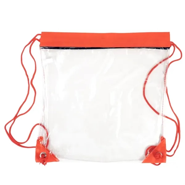 Rialto Clear Drawstring Bag: Stadium compliant, durable PVC, customizable design. Hassle-free... from ASI 67557 LimeLight Ent / Limelight USA