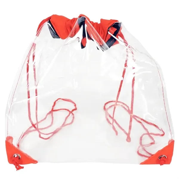 Rialto Clear Drawstring Bag: Stadium compliant, durable PVC, customizable design. Hassle-free... from ASI 67557 LimeLight Ent / Limelight USA