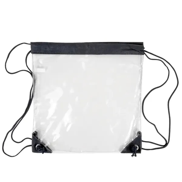 Rialto Clear Drawstring Bag: Stadium compliant, durable PVC, customizable design. Hassle-free... from ASI 67557 LimeLight Ent / Limelight USA