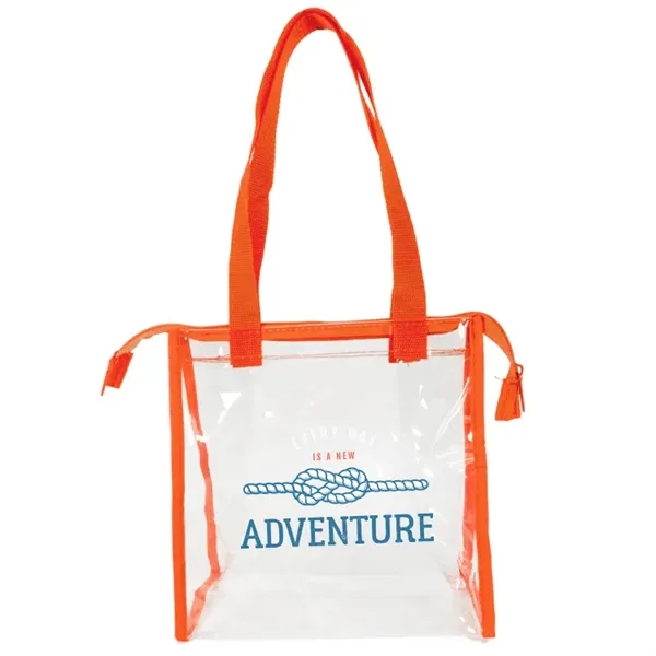 Revamp lunchtime with Moonstone Clear Lunch Tote: compact, stylish, secure. Durable... from ASI 67557 LimeLight Ent / Limelight USA