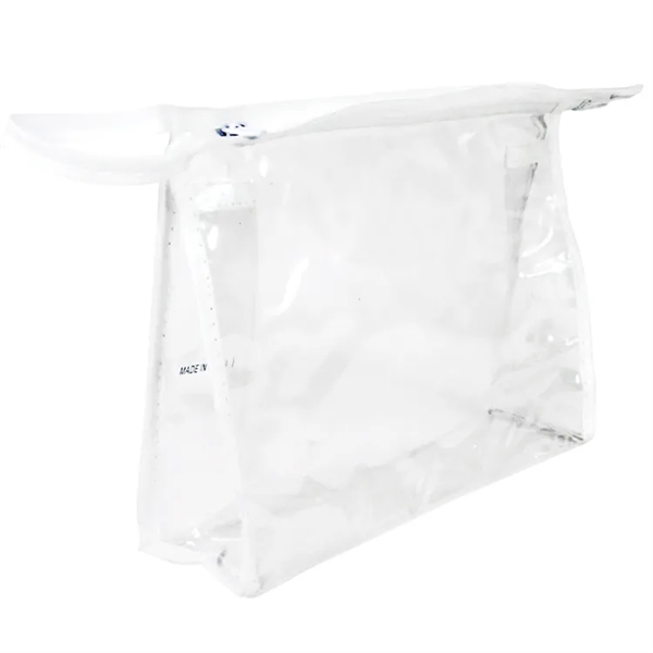 Poipu Clear Toiletry Bag: Stylish, practical, gusseted bottom for stability. Personalize... from ASI 67557 LimeLight Ent / Limelight USA