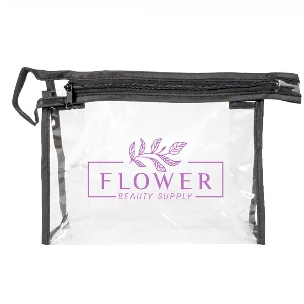 Poipu Clear Toiletry Bag: Stylish, practical, gusseted bottom for stability. Personalize... from ASI 67557 LimeLight Ent / Limelight USA