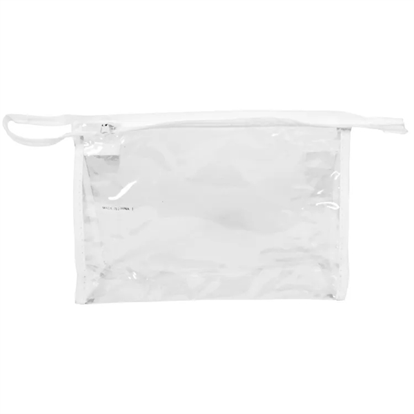 Poipu Clear Toiletry Bag: Stylish, practical, gusseted bottom for stability. Personalize... from ASI 67557 LimeLight Ent / Limelight USA