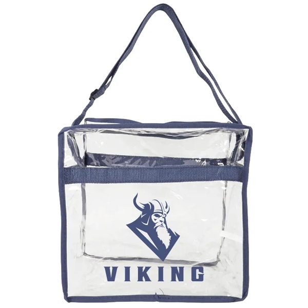 Elevate game day with our clear zipper stadium messenger tote. Meets... from ASI 67557 LimeLight Ent / Limelight USA