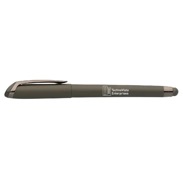 Ballpoint pen with rubberized barrel, contoured grip, gel ink and stylus.... from ASI 62088 IDProductsource