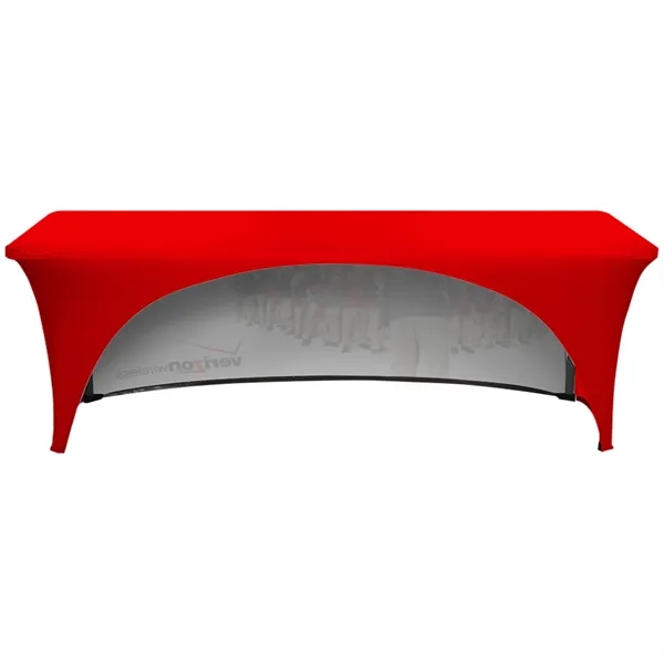6FT or 8FT stretchable polyester table cover with sublimation printing.... from ASI 90807 Tekweld