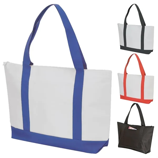 Poly zipper boat tote bag.... from ASI 31517 Admart Products / Admart Line