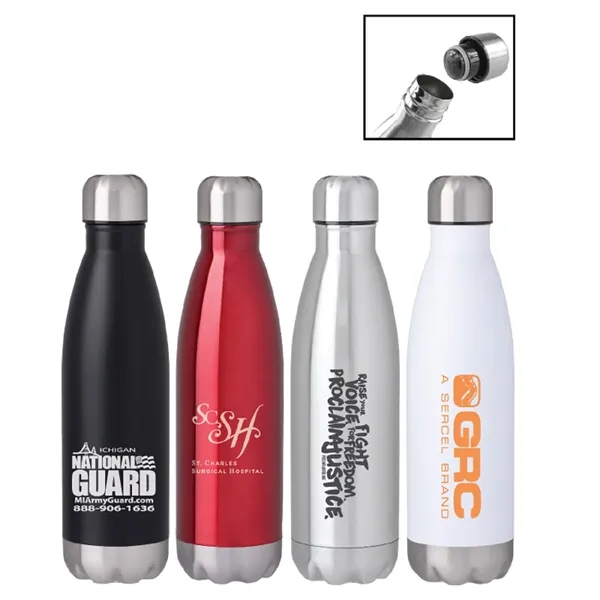 Vacuum insulated stainless steel water bottle, 17 oz. plus 1 color... from ASI 37218 Athena Promo (tm)