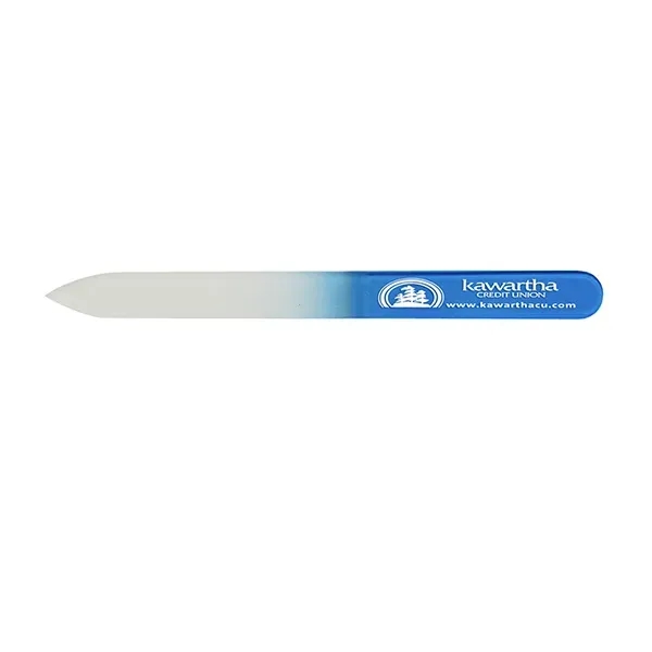 Tempered glass nail file with protective vinyl sleeve and customization.... from ASI 62660 Innovation Line