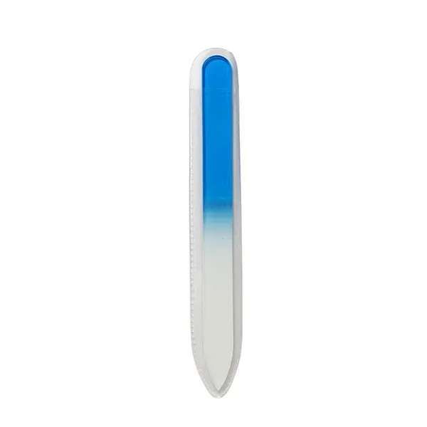 Tempered glass nail file with protective vinyl sleeve and customization.... from ASI 62660 Innovation Line