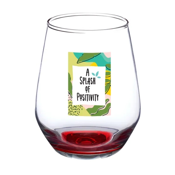 12 oz. stemless wine glass with brim and a handful base.... from ASI 88060 Snugz/USA Inc