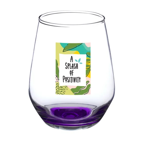 12 oz. stemless wine glass with brim and a handful base.... from ASI 88060 Snugz/USA Inc