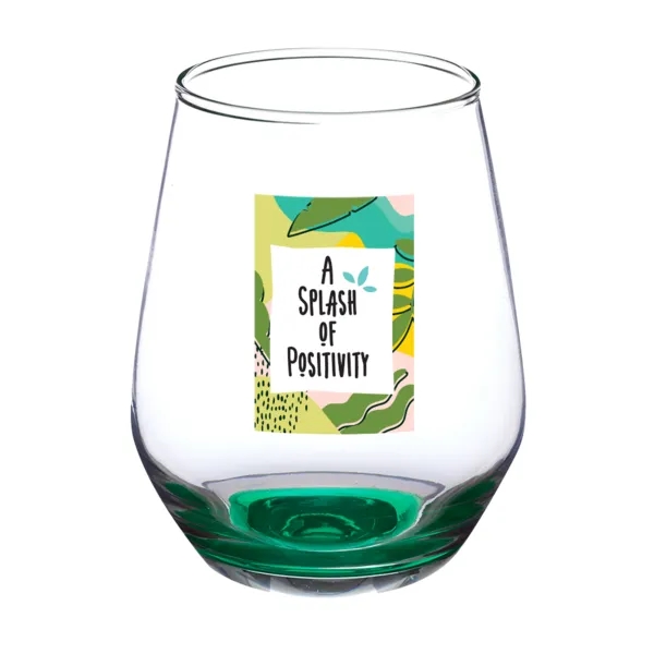 12 oz. stemless wine glass with brim and a handful base.... from ASI 88060 Snugz/USA Inc