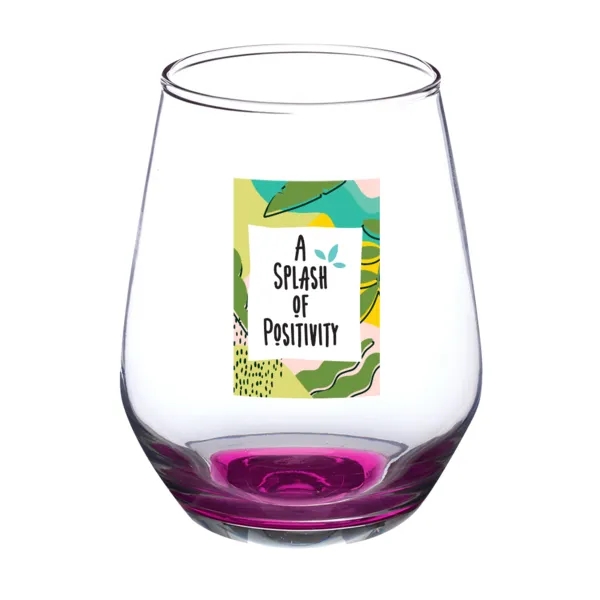 12 oz. stemless wine glass with brim and a handful base.... from ASI 88060 Snugz/USA Inc