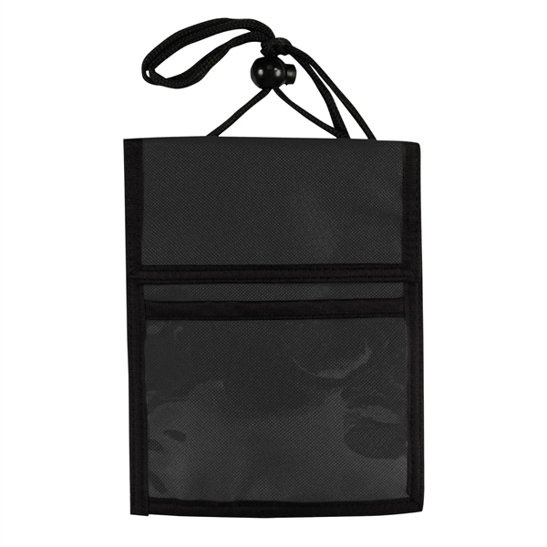 5.5" x 7.25" badge holder with clear window, hook and loop... from ASI 37980 Bagworld