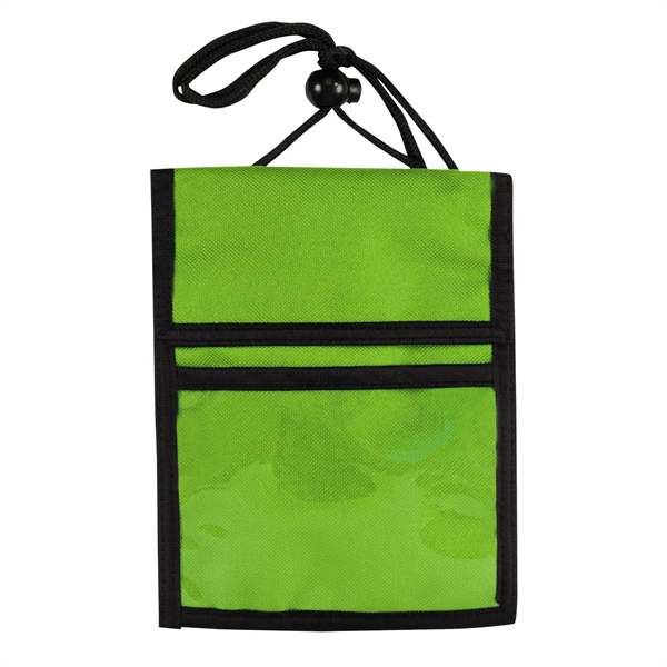 5.5" x 7.25" badge holder with clear window, hook and loop... from ASI 37980 Bagworld