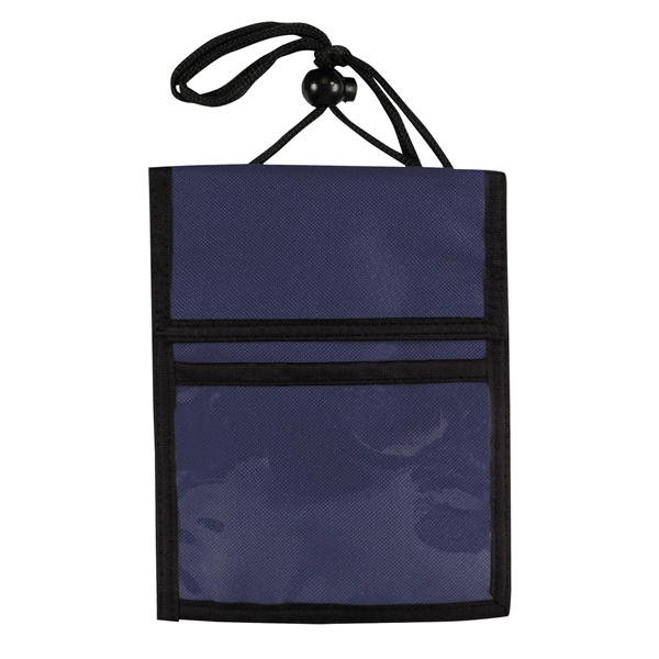 5.5" x 7.25" badge holder with clear window, hook and loop... from ASI 37980 Bagworld