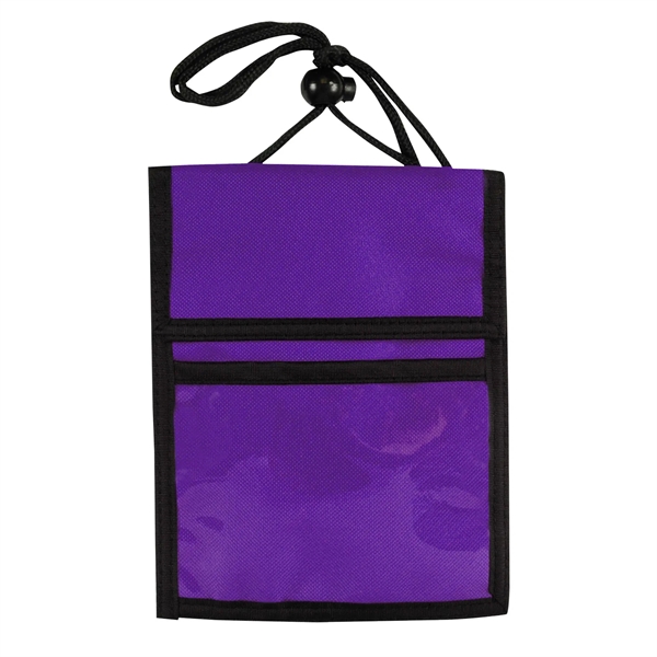 5.5" x 7.25" badge holder with clear window, hook and loop... from ASI 37980 Bagworld