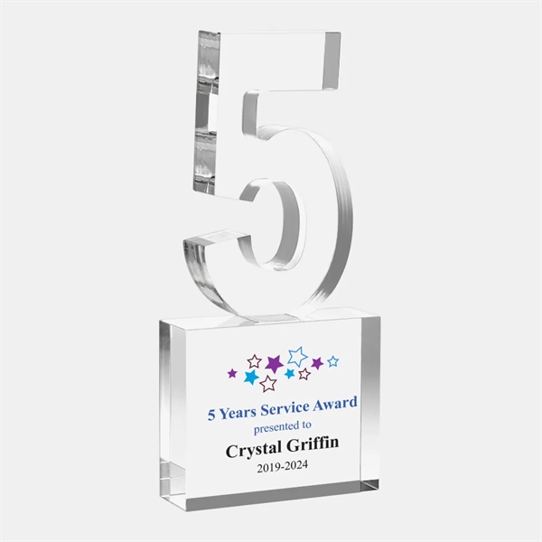 Acrylic color imprinted Years of Service Award.... from ASI 47791 Best Deal Awards